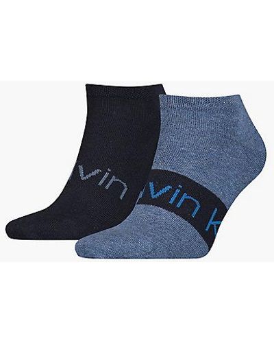 Calvin Klein 2er-Pack Knöchelsocken Mit Logo - Blau