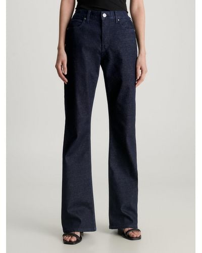 Calvin Klein Mid Rise Relaxed Bootcut Jeans - Blue