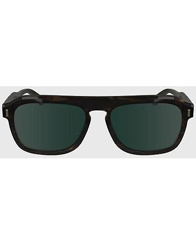 Calvin Klein Gafas de sol rectangulares modificadas CK24504S - Verde