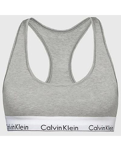 Calvin Klein Bralette - Modern Cotton - - Grey - Women - L - Grau