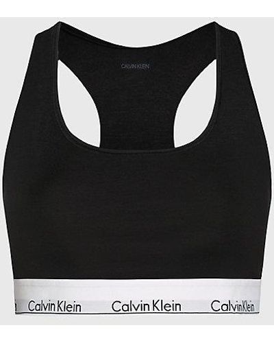 Calvin Klein Grote Maat Bralette - Modern Cotton - Zwart
