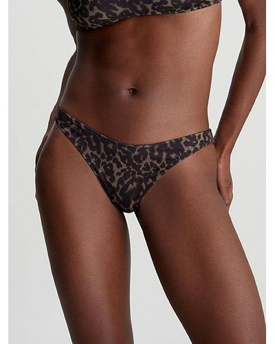 Calvin Klein Partes de abajo de bikini - CK Monogram - Marrón