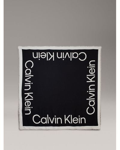 Calvin Klein Logo Jacquard Scarf - Black