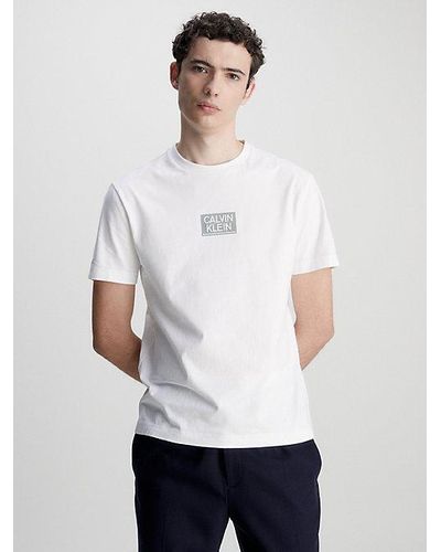 Calvin Klein Camiseta de algodón orgánico con logo - Blanco