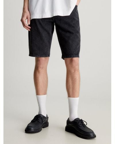 Calvin Klein Regular Denim Shorts - Black