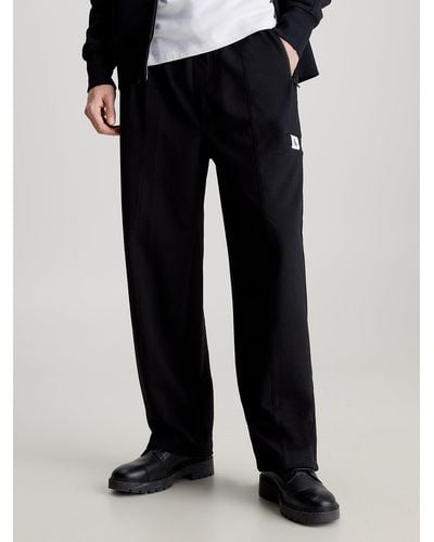 Calvin Klein Pantalon de jogging oversize en tissu éponge - Noir