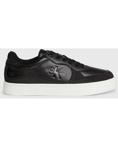 Calvin Klein Leather Trainers - Black