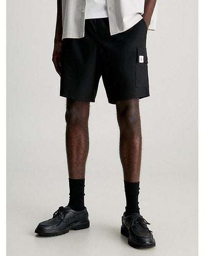 Calvin Klein Shorts holgados de punto técnico - Negro