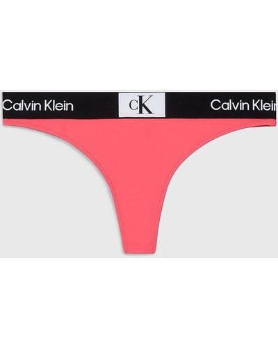Calvin Klein Thong Bikini Bottoms - Ck96 - Red