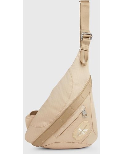 Calvin Klein Ripstop Crossbody Sling Bag - Natural