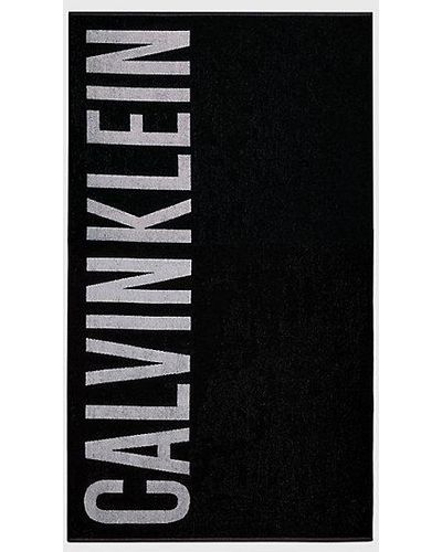 Calvin Klein Strandhanddoek - Zwart