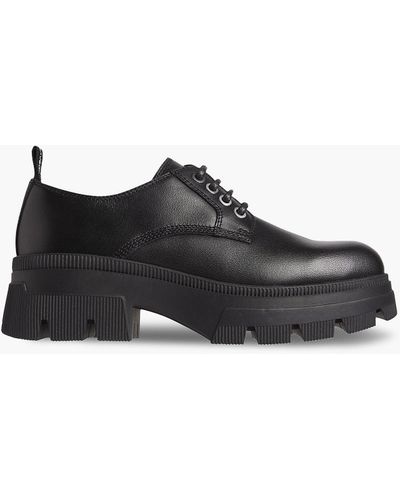 Calvin Klein Leather Chunky Lace-up Shoes - Black