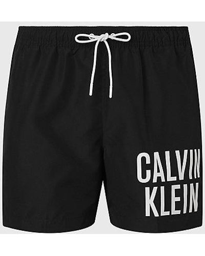 Calvin Klein Medium Badeshorts Mit Tunnelzug – Intense Power - Schwarz