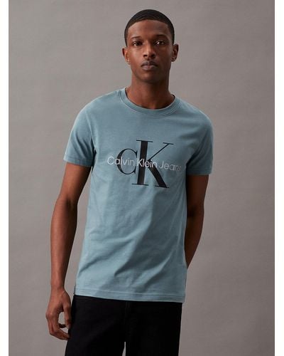 Calvin Klein Slim Monogram T-shirt - Blue