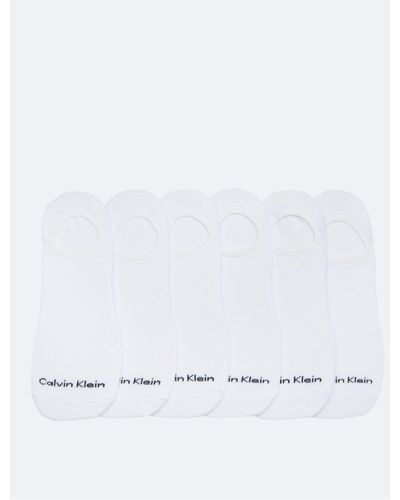 Calvin Klein Basic 6-pack Liner Socks - White