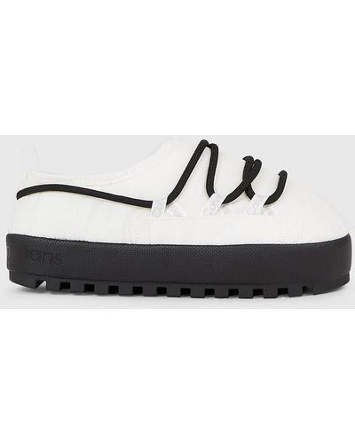 Calvin Klein Platform Slippers - White