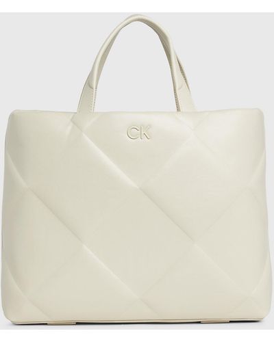 Calvin Klein Quilted Tote Bag - Natural