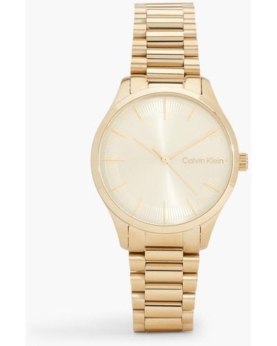 Calvin Klein Watch - Iconic Bracelet - - Gold - Unisex - One Size - Métallisé