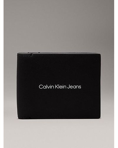 Calvin Klein Cartera de piel con compartimento para billetes RFID - Negro