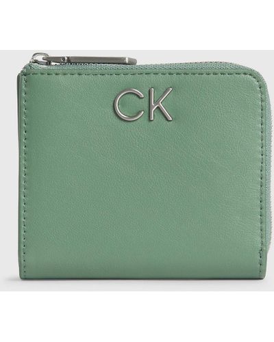Calvin Klein Petit portefeuille zippé - Vert