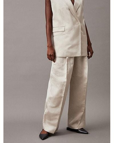 Calvin Klein Pantalón tailores holgado de pierna ancha - Blanco
