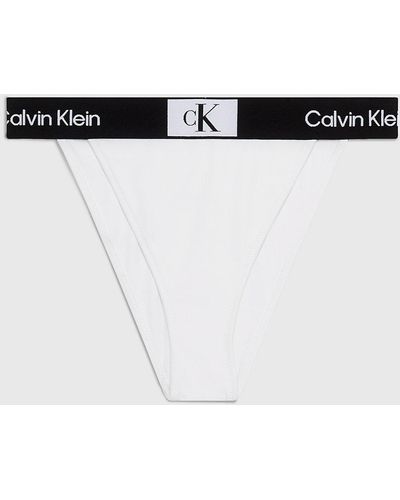 Calvin Klein Bas de bikini taille haute - CK96 - Blanc