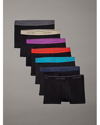 Calvin Klein 7er-Pack Hüft-Shorts - Micro Stretch - Mehrfarbig