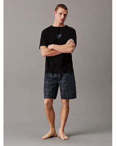 Calvin Klein Pyjama Met Shorts - Ck96 - Grijs