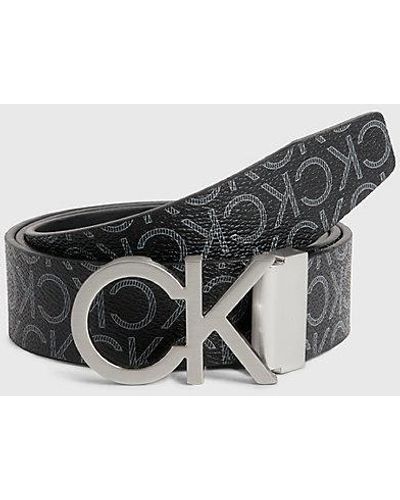 Calvin Klein Recycled Reversible Logo Belt - - Black - Men - 115 Cm - Meerkleurig