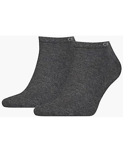 Calvin Klein Pack de 2 pares de calcetines tobilleros - Negro