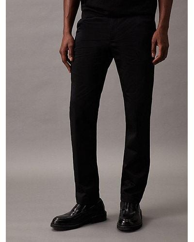 Calvin Klein Slim Stretch Chino Pantalon - Zwart
