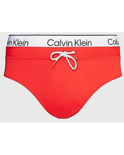 Calvin Klein Badeslip - CK Meta Lecacy - Rot