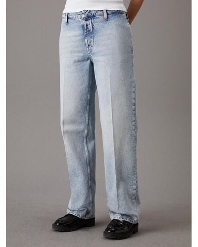 Calvin Klein 90's Straight Trouser Jeans - Grey