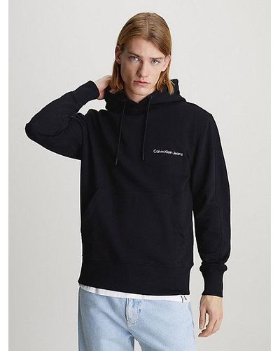 Calvin Klein Hoodie Van Badstofkatoen - Zwart