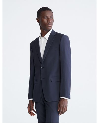Calvin Klein Skinny Fit Navy Suit Jacket - Blue