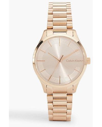 Calvin Klein Watch - Iconic Bracelet - - Gold - Unisex - One Size - Mettallic