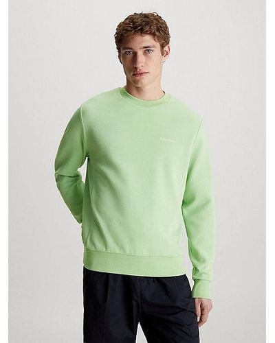 Calvin Klein Sweatshirt aus Baumwolle - Grün