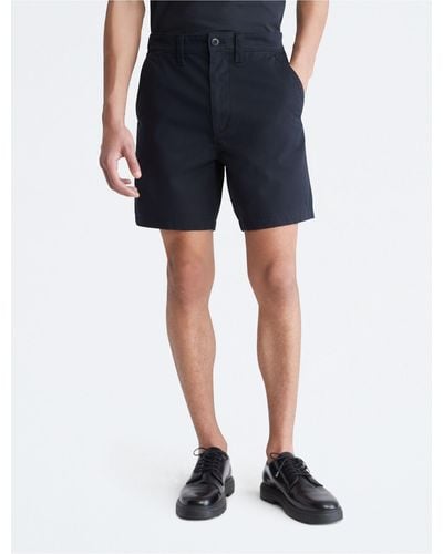 Calvin Klein Utility 7-inch Chino Shorts - Blue