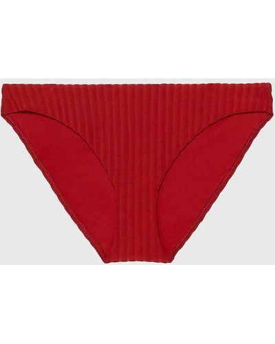 Calvin Klein Bas de bikini - Archive Rib - Rouge