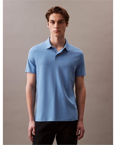 Calvin Klein Supima Cotton Polo Shirt - Blue