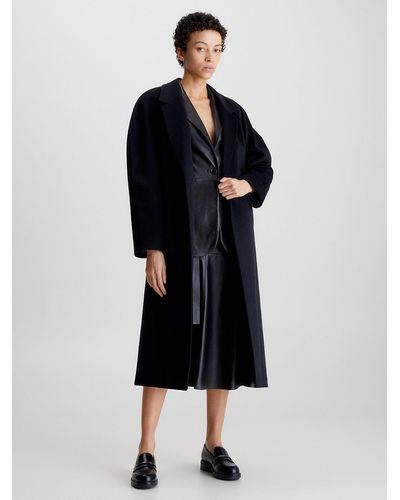 Calvin Klein Manteau portefeuille relaxed dénudé - Noir