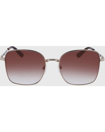Calvin Klein Rectangle Sunglasses Ck23100s - Metallic