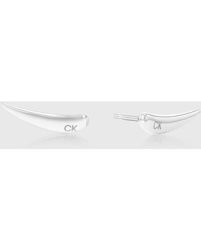 Calvin Klein Earrings - Elongated Drops - White