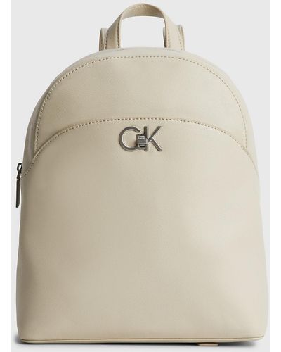 Calvin Klein Recycled Round Backpack - Natural
