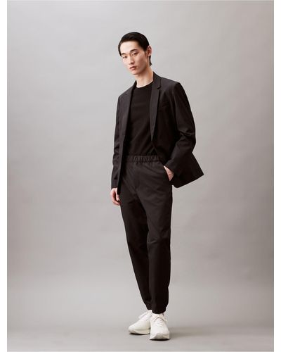 Calvin Klein Tech Slim Fit Pull-on Pants - Black