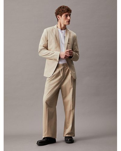 Calvin Klein Pantalon plissé Relaxed en SeaCell - Neutre