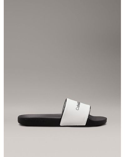 Calvin Klein Logo Sliders - Grey