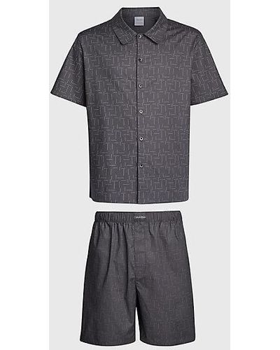 Calvin Klein Conjunto de shorts de pijama - Pure - Gris