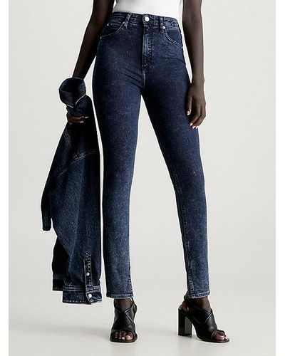 Calvin Klein High Rise Skinny Jeans - Blau