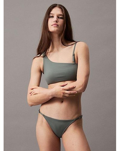 Calvin Klein Partes de abajo del bikini - CK Micro Belt - Gris